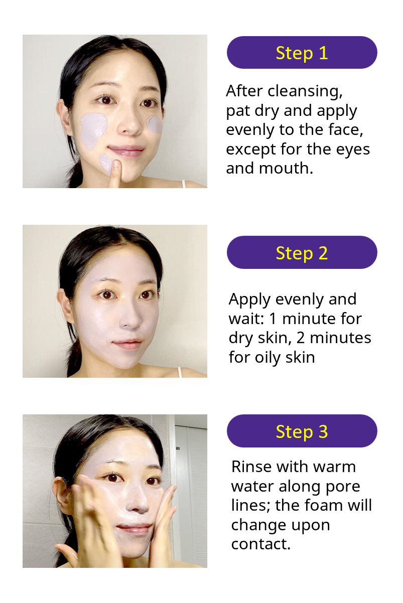 3-minute Clay Mask-to-Foam (Step 1)